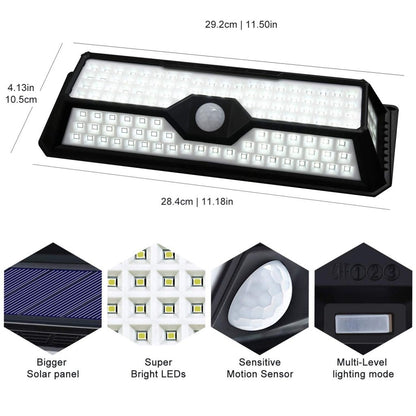New 86 LED & 136 Side Shooter LED Solar Motion Sensor Lights – Outdoor Waterproof Security Lighting