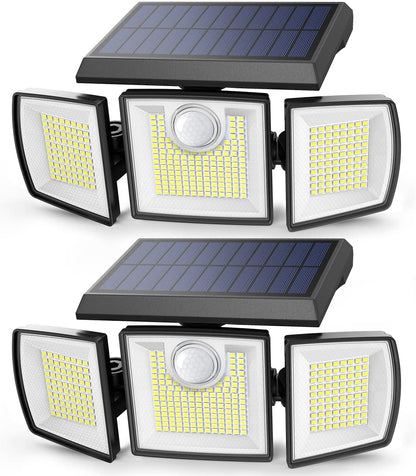 New Adjustable 306 LED Solar Motion Sensor Security Light – Bright, Energy-Efficient Outdoor Security Lighting JY2110